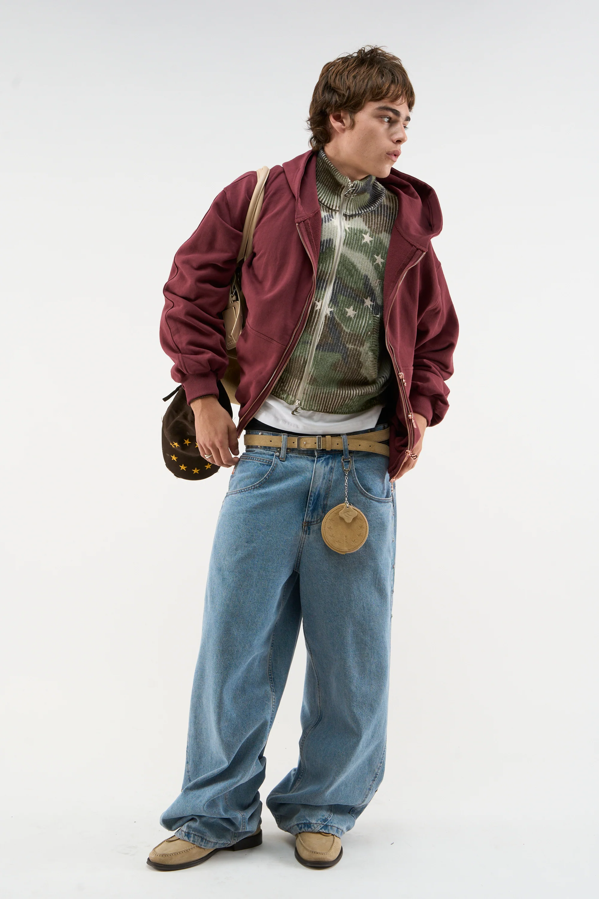 Steel Burgundy Zipper - Image 2