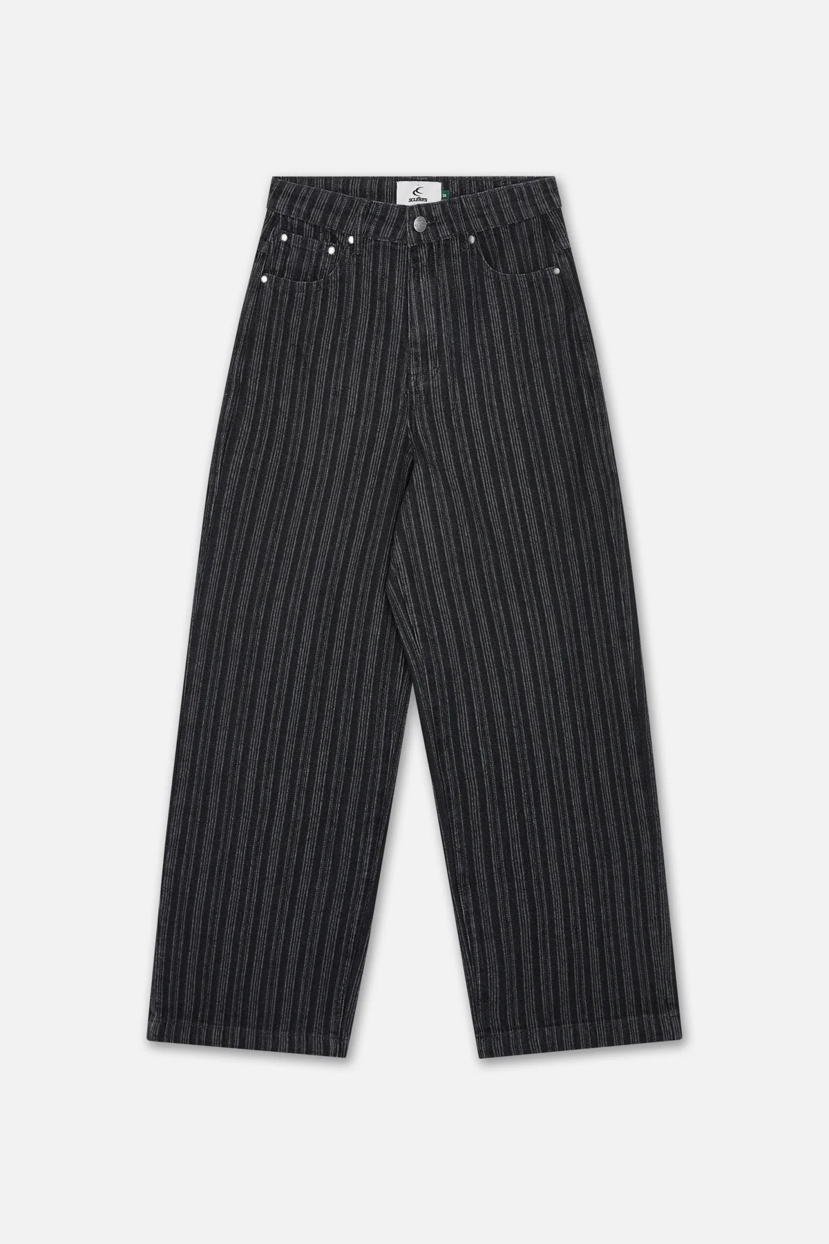 Striped Black Denim Pants - Image 3