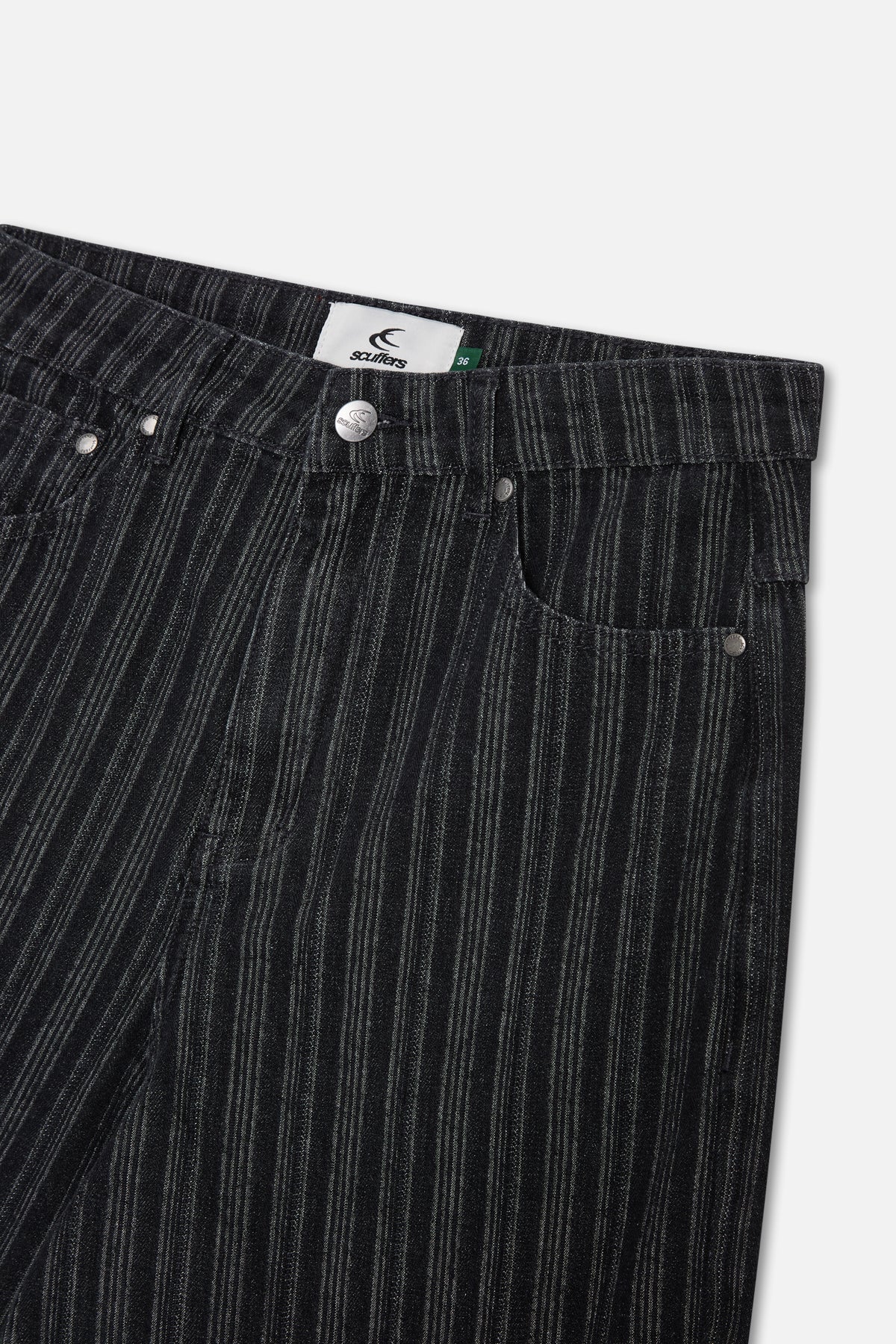 Striped Black Denim Pants - Image 8
