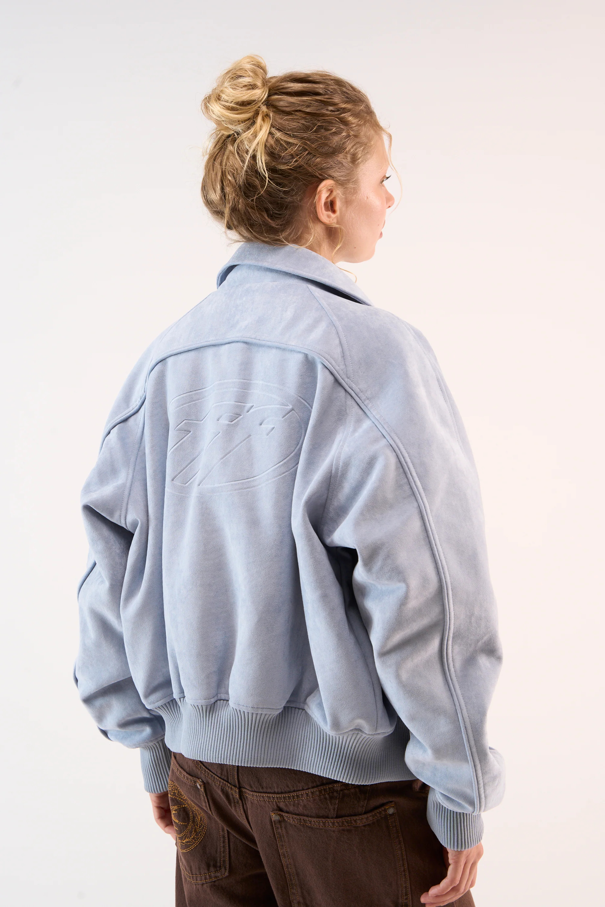 Suede Blue Raw Jacket - Image 4