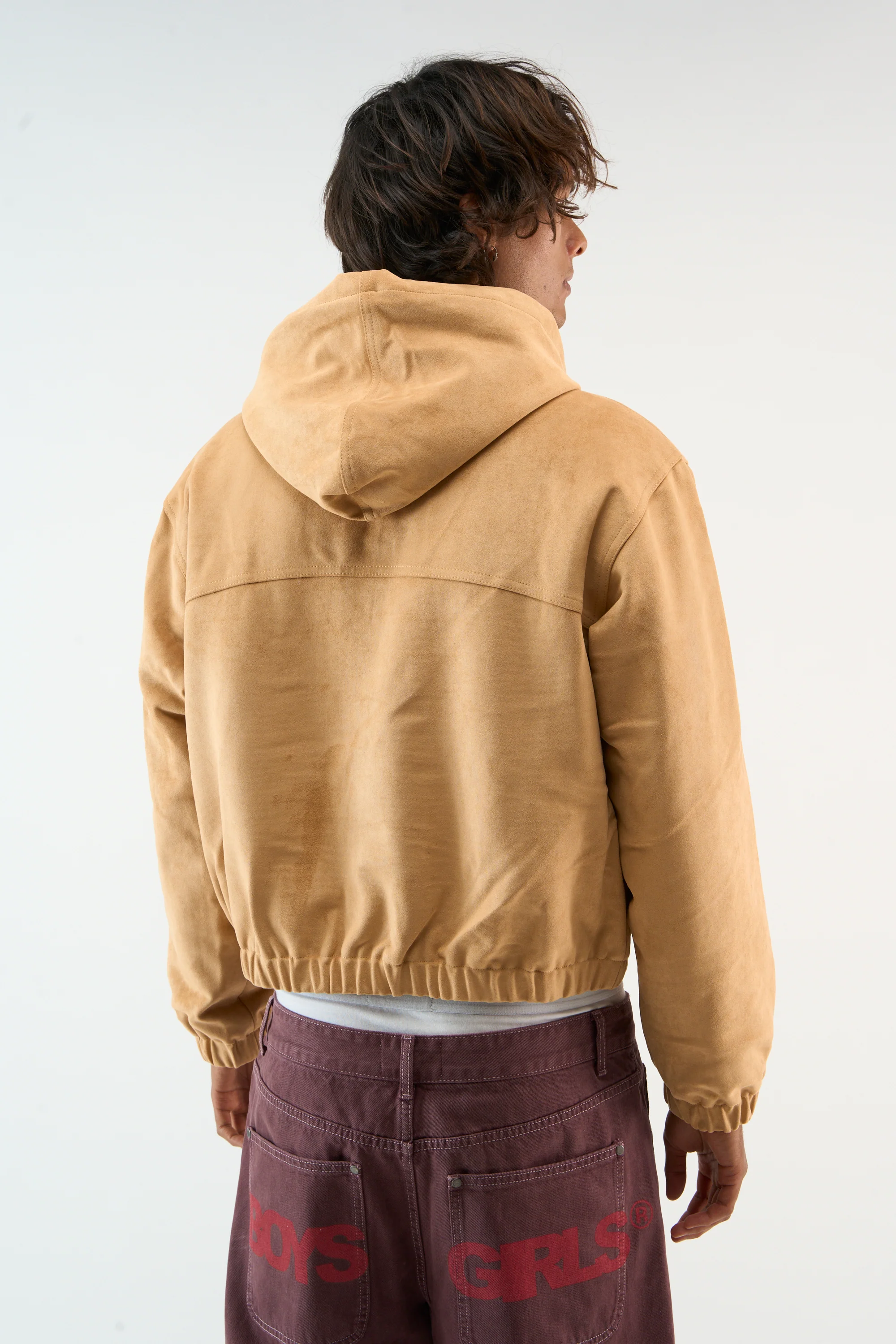 Suede Camel Work Jacket - Image 3