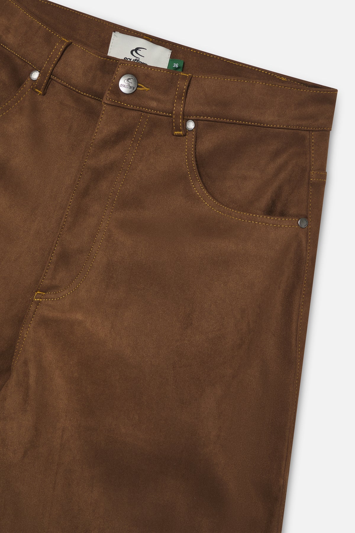 Suede Dark Brown Jumbo Pants - Image 10