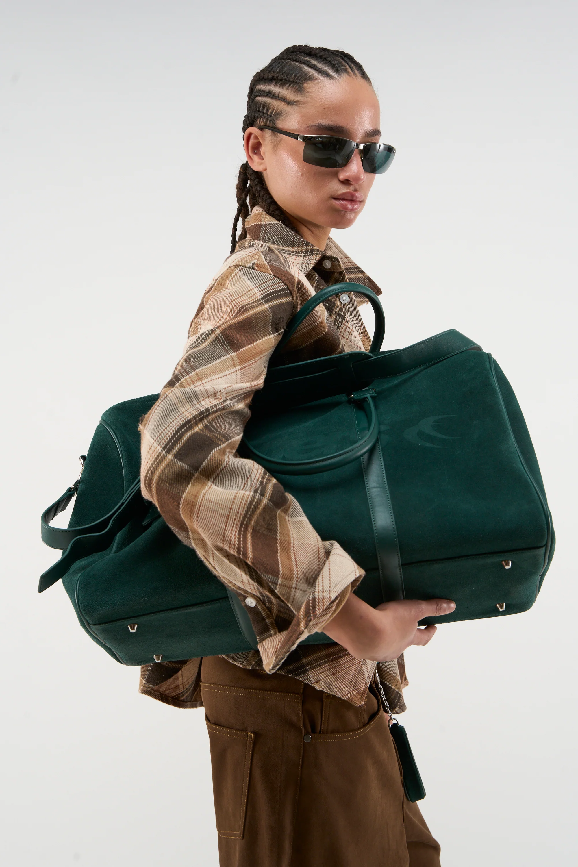 Suede Green Duffle Bag - Image 2