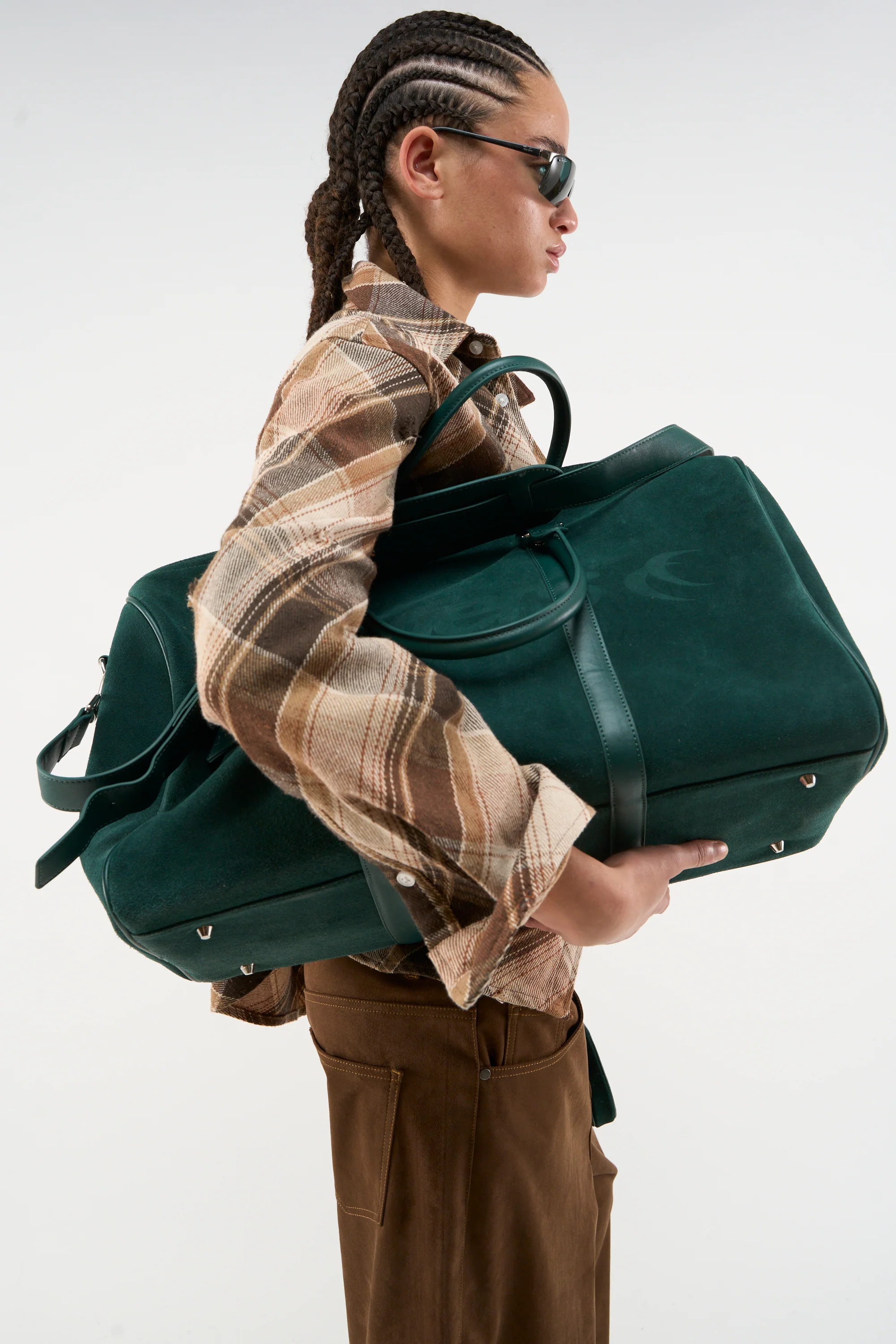 Suede Green Duffle Bag - Image 4