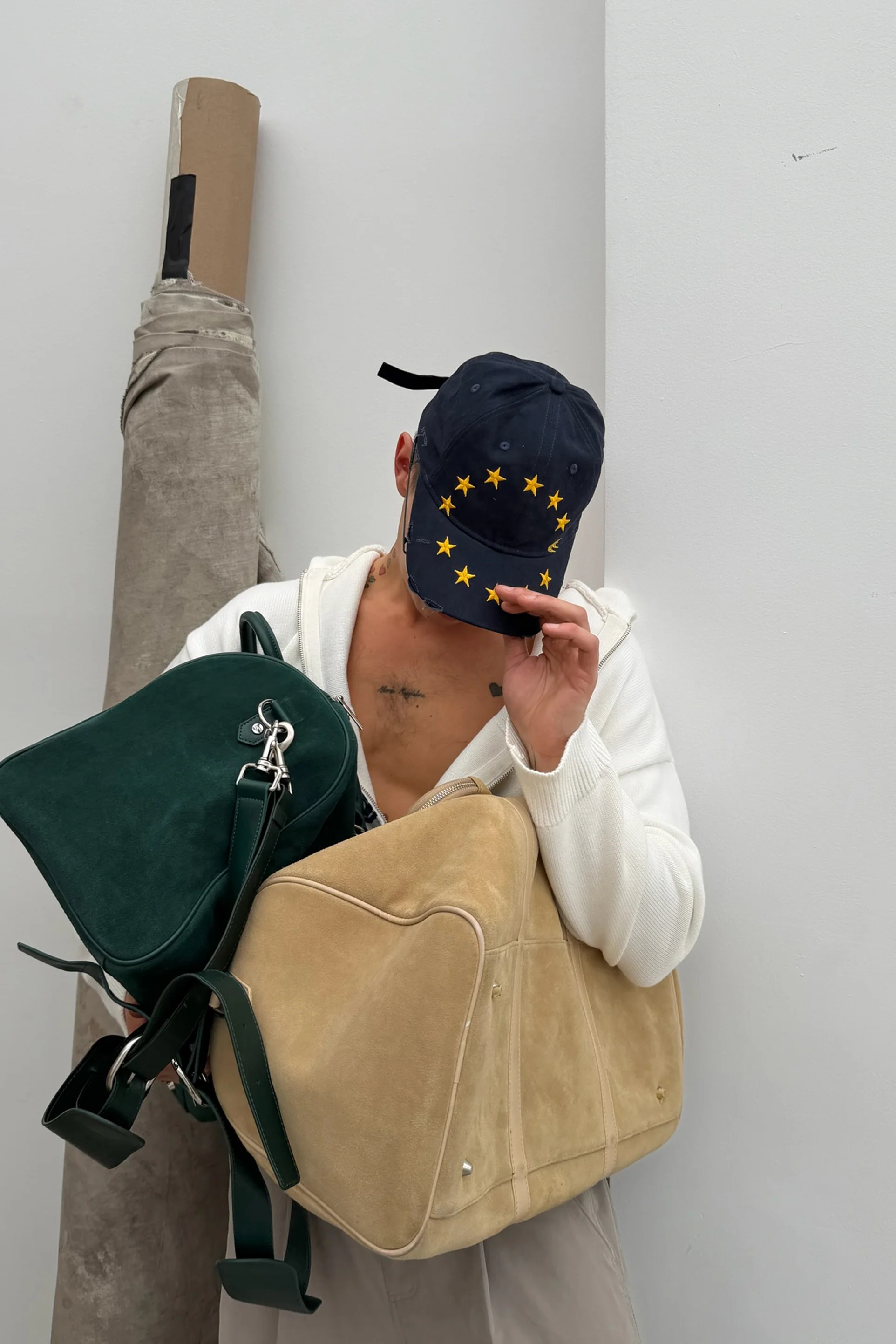 Suede Green Duffle Bag - Image 7