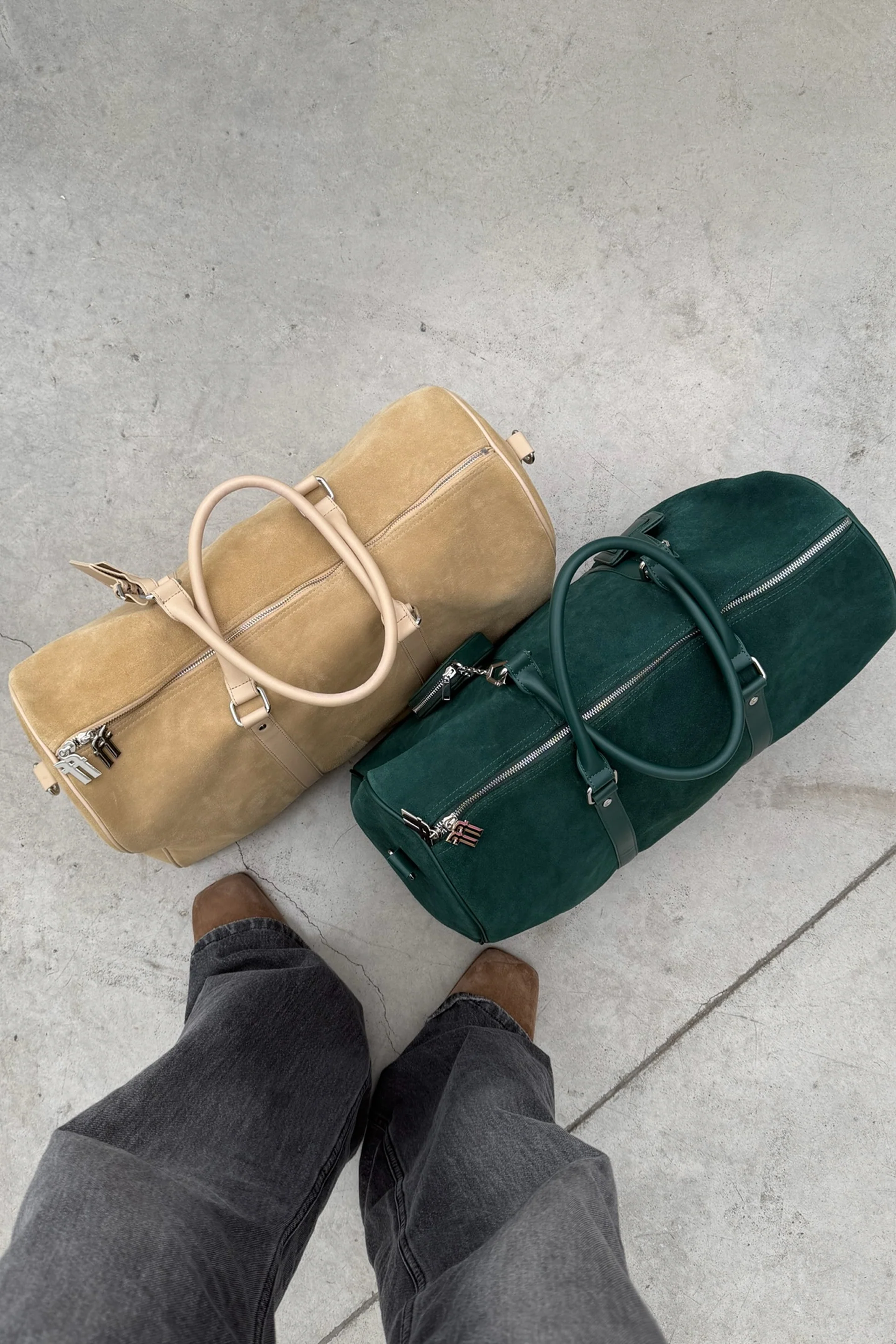Suede Green Duffle Bag - Image 9