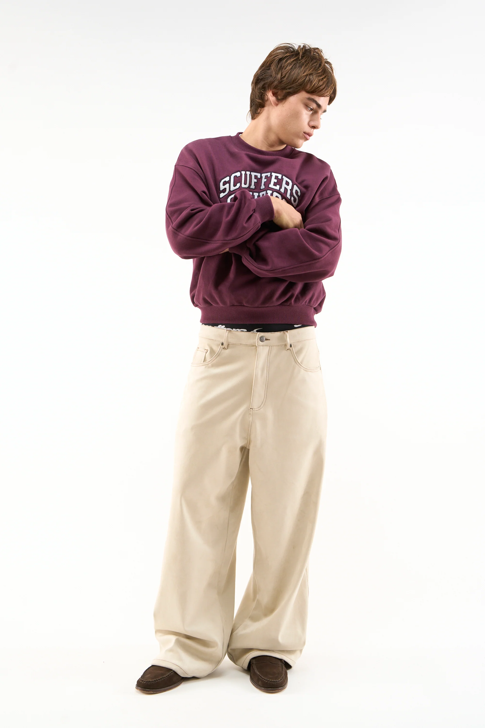 Suede Grey Jumbo Pants - Image 3