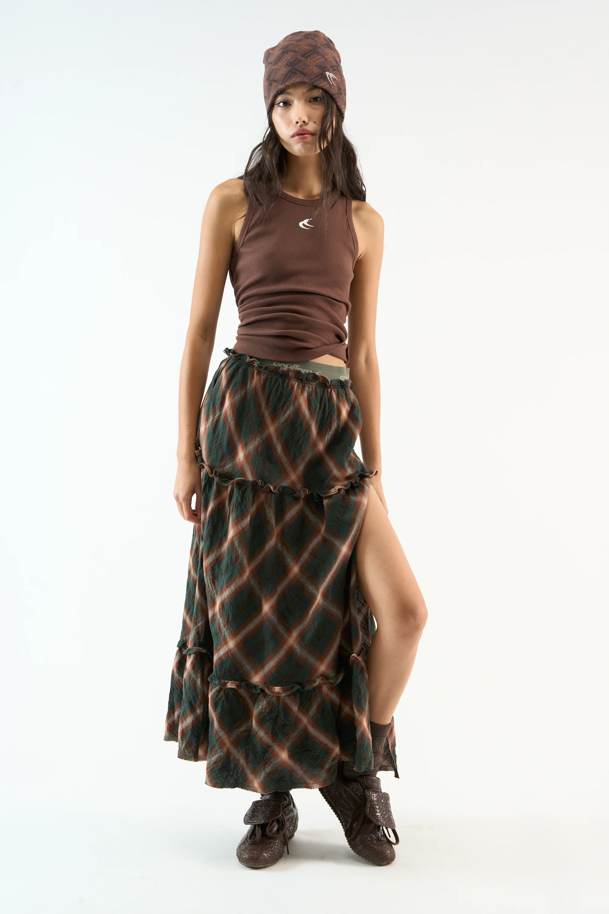 Tartan Midi Skirt - Image 4