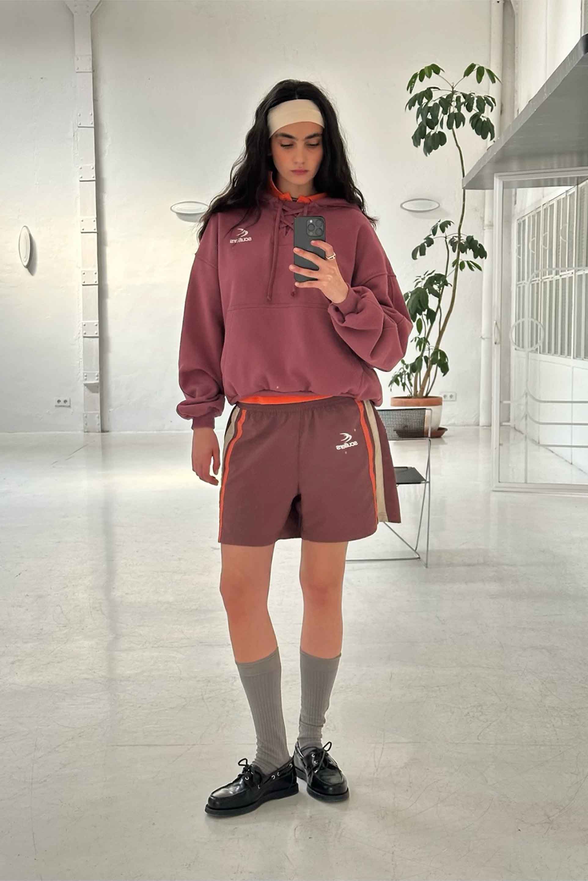 Tech Burgundy Shorts - Image 6