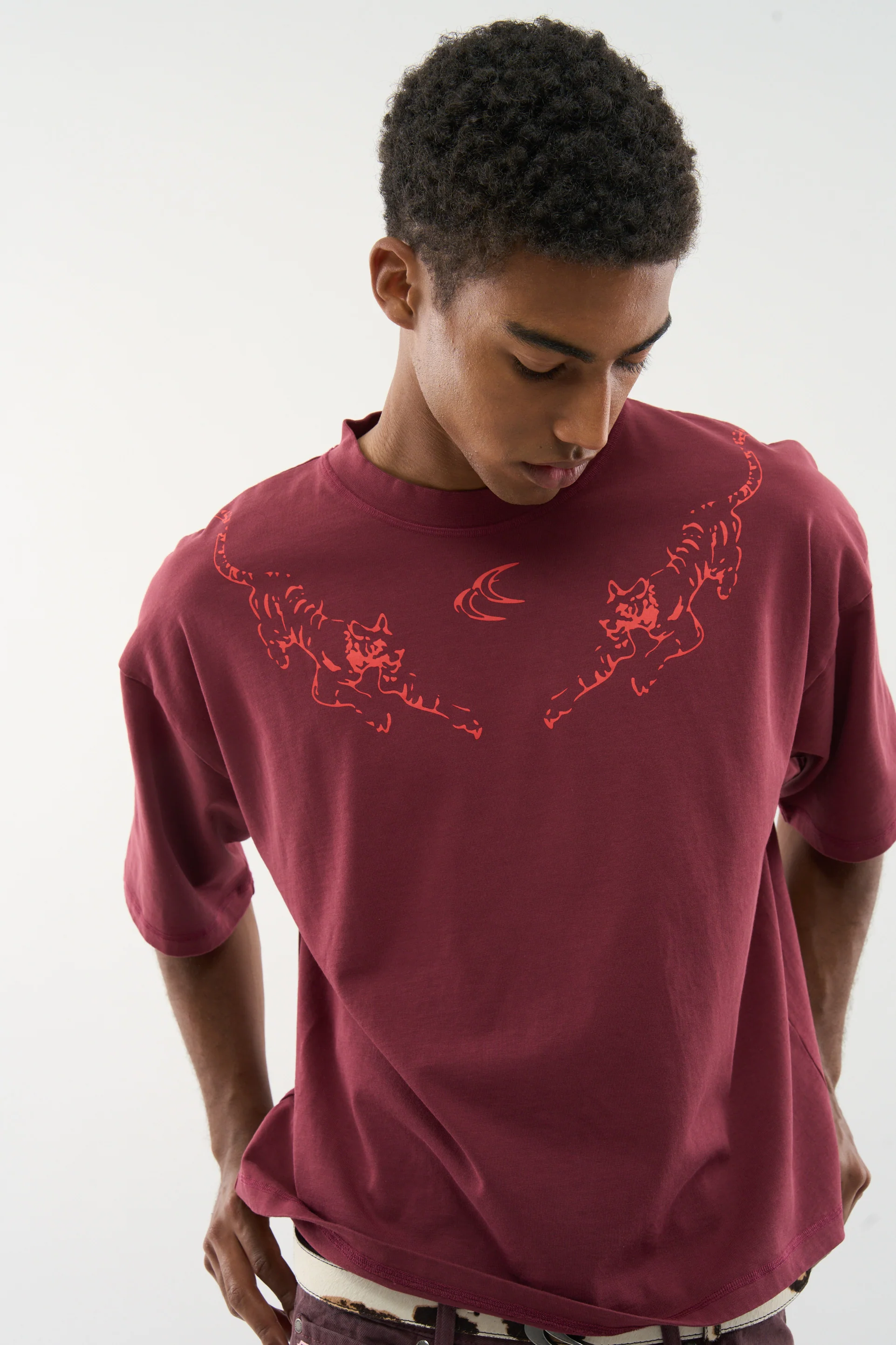 Tiger Burgundy T-Shirt - Image 5
