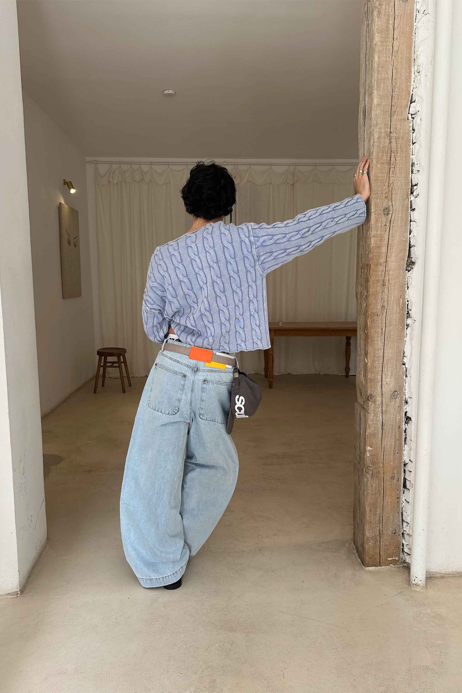 Tropical Light Blue Pants - Image 2