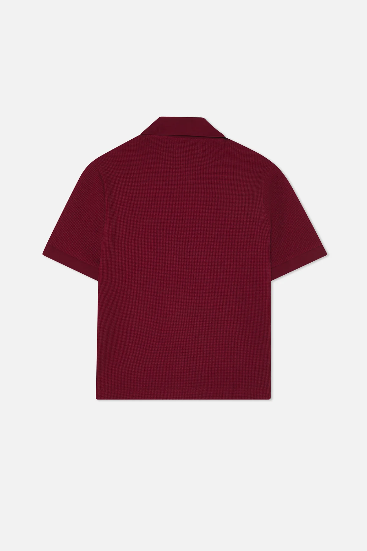 Waffle Burgundy Polo - Image 3