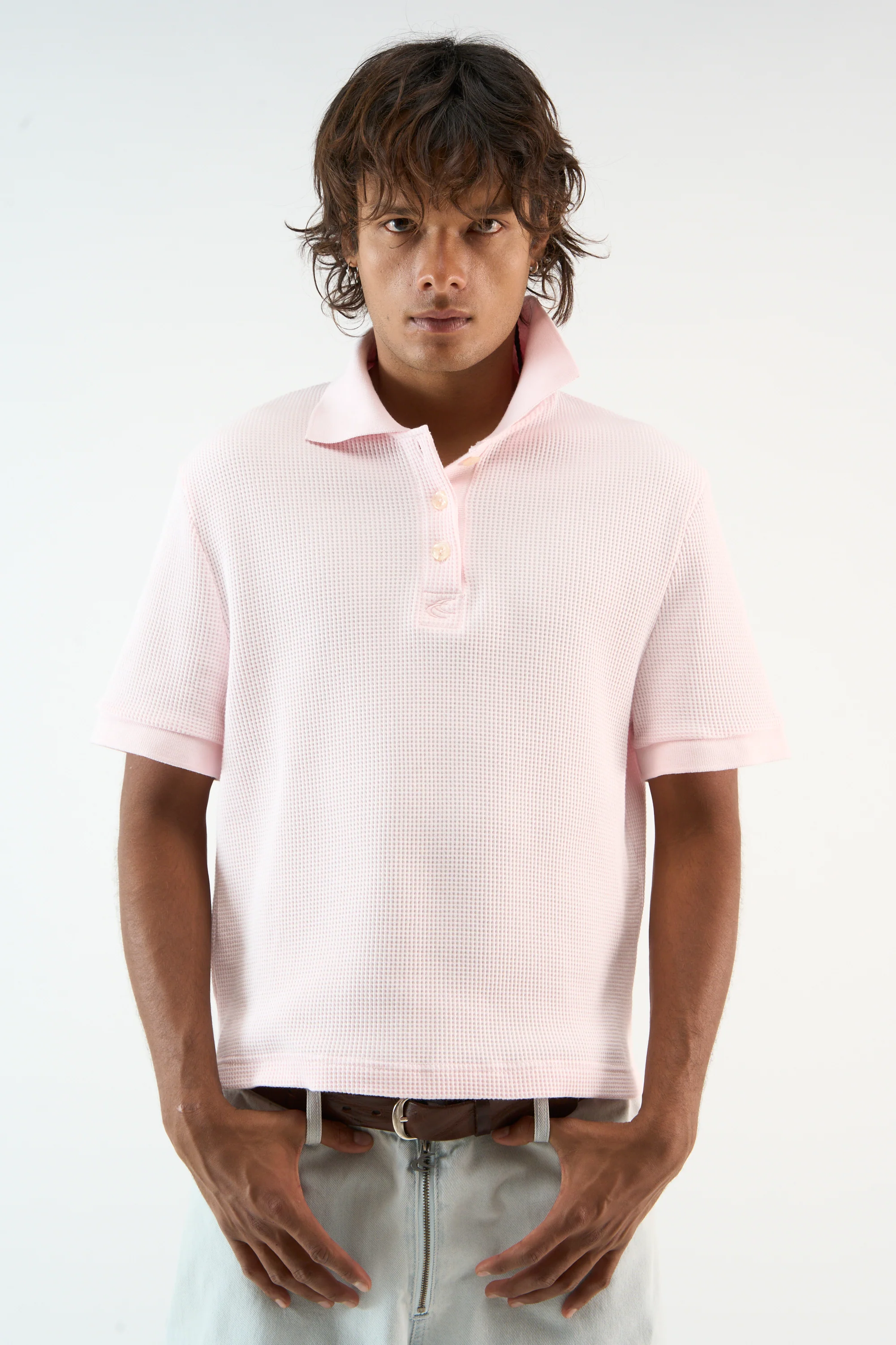 Waffle Pink Polo - Image 2