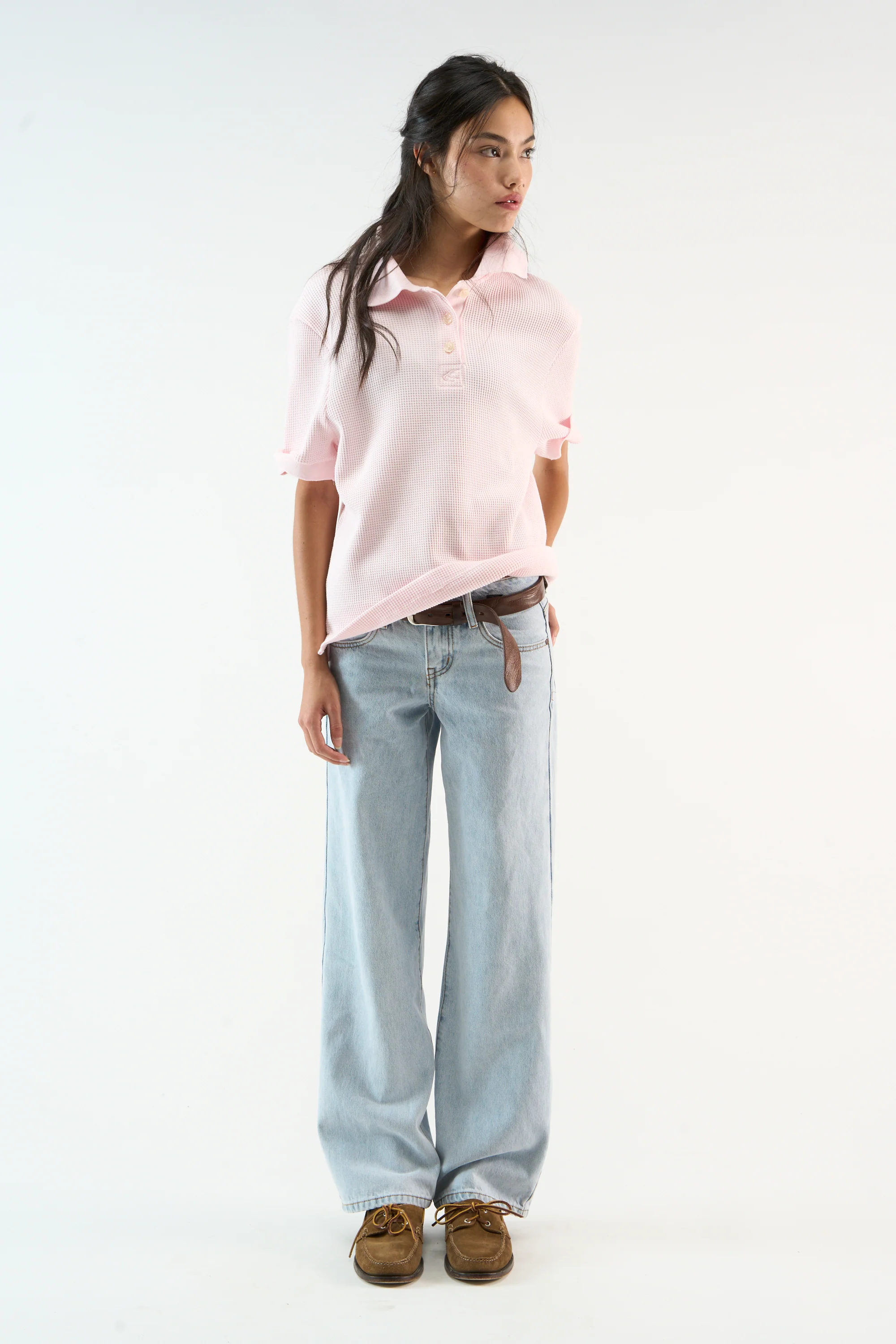 Waffle Pink Polo - Image 7
