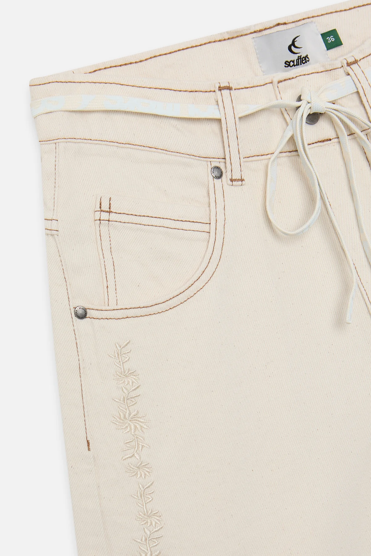 Woodstock Ecru Shorts - Image 7
