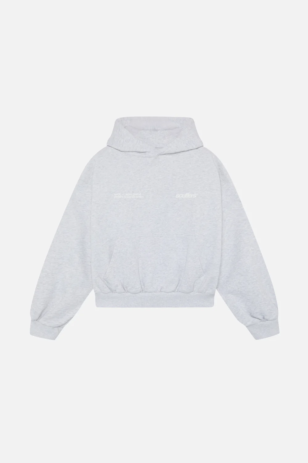 Worldwide Grey Melange Hoodie - Image 5